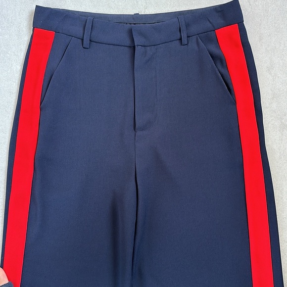 Habitual trousers in navy with red side strap size 6 - Picture 3 of 9